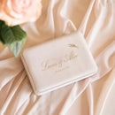 Personalized flannel jewelry box, wedding ring box, necklace box, rings