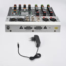 FREEBOSS 99 Effect 4 Channel Mixing Console 48V Bluetooth Sound Audio DJ Mixer USB Play PC Record for Karaoke Home Party AM-UT1