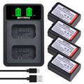 Dual Charger for Sony A6000 A6400 A6300 A6500 A7 A7II A7RII A7SII A7S A7S2 A7R. - 4X 2000mAh NP-FW50 NP FW50 Battery + LED USB
