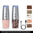 Electric Pepper Grinder Salt And Pepper Grinder USB Rechargeable Adjustable Coarseness Spice Mill With LED Light Kitchen Tool