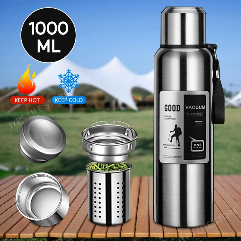 800ML Stainless Steel Thermos Bottle Sport Thermal Water Bottle Keep Cold and Hot Insulated Cup Outdoor Campping Vacuum Flasks