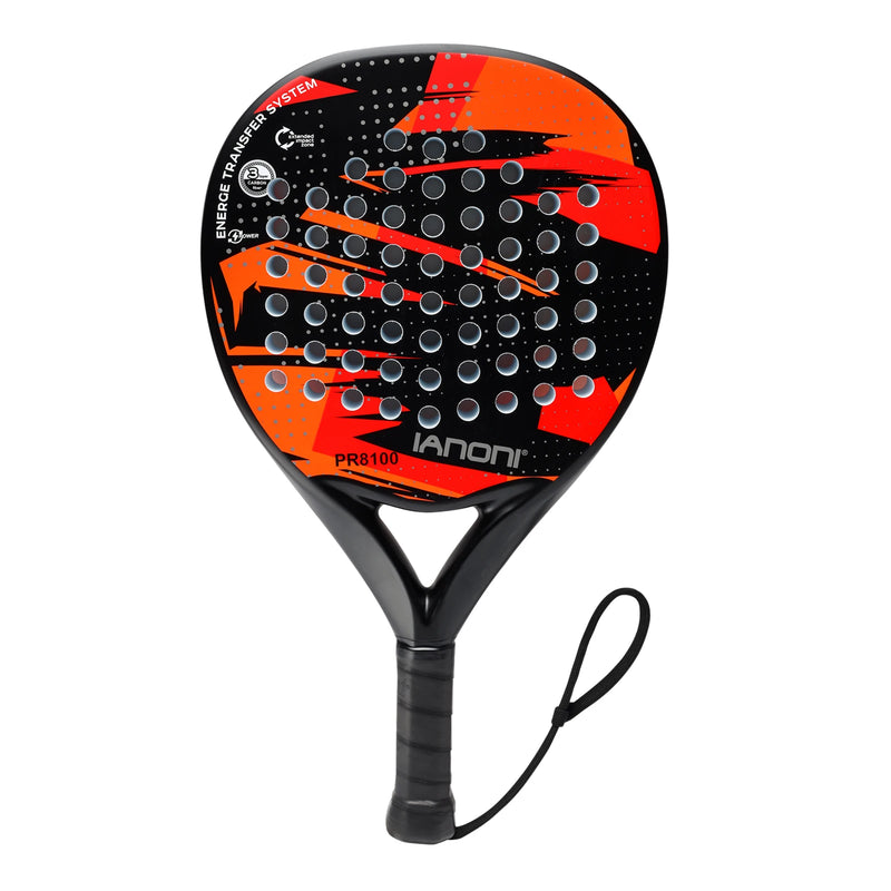Padel Racket Carbon Fiber Surface with EVA Memory Flex Foam Core Padel Tennis Racquets Lightweight. - IANONI