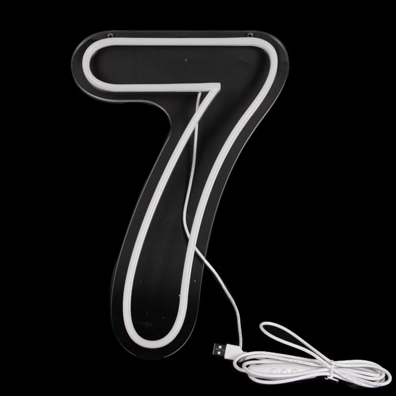Neon Sign with Numbers for Birthday, Acrylic Lights