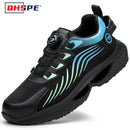 Rotating Button New Safety Shoes Men Anti-smash Anti-puncture Work Shoes
