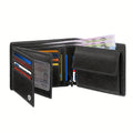 Men's Wallet RFID Anti-Theft Brush Loose Leaf Three Fold Wallet Large Capacity With Zero Money Bag Credit Card Bag. - YATBEST