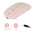 New Gaming Mouse Wireless Bluetooth Dual Mode Silent Rechargeable USB 2.4G DPI 1600 Optical Ergonomics Suitable for Laptops - BUY ABROAD NOW
