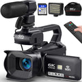 Câmera Camcorders 64MP Streaming Câmera 4.0"Touch Screen, Digital Video Câmeras Photography, YouTube Camcorder 6K Ultra HD. - KOMERY
