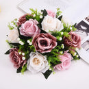 Artificial Flowers Plastic Rose Ball Silk Fake Flower Floral  Wedding Birthday Party Centerpiece Table Arrangements Decor. - 1pc