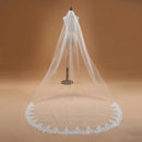 Voile Mariage 3M One Layer Lace Edge White Ivory Cathedral Wedding Veil Long Bridal Veil Cheap Wedding Accessories Veu de Noiva