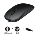 New Gaming Mouse Wireless Bluetooth Dual Mode Silent Rechargeable USB 2.4G DPI 1600 Optical Ergonomics Suitable for Laptops - BUY ABROAD NOW