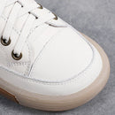 Jogging Casual Shoes Cow Leather Soft Sole Slip-on Flat Loafers Ladies Sneakers Breathable Walking Trainers