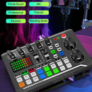 F998 Sound Card Microphone Mixer Kit 16 Sound Effects Audio Recording Sound Mixer Audio Mixing Console Amplifier for Phone PC