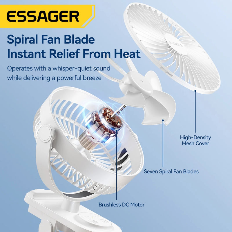 Portable Cooling Fan 3 Speed Ultra Quiet Powerful Mini Table Fans For Home Office