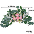 1PC Artificial Wedding Arch Flowers Boho Red Rose Eucalyptus Garland Drapes Home Decoration Wedding Decorations Welcome Sign