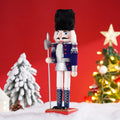 30CM Nutcracker Wooden Soldier Doll Puppet Creative Craft Holiday Christmas Gift Desktop Ornament New Year Home Decoration