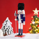 30CM Nutcracker Wooden Soldier Doll Puppet Creative Craft Holiday Christmas Gift Desktop Ornament New Year Home Decoration