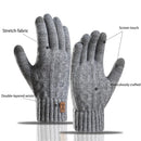 Winter Touch Screen Knitted Warm Glove Outdoor Anti Slip Cycling Driving Cold Proof Five Finger Glove Fashion Solid Glove Unisex