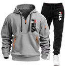 Two sets of 2026 new fashionable men's sportswear, a zippered hooded sweatshirt and sweatpants, for casual fitness and jogging