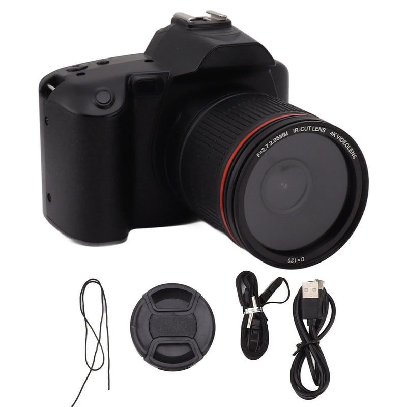 Digital Camera 3 Inch IPS Display Screen Digital Video Camera 16X Digital Zoom Support IR Night Vision for Travel Vlog 4K 64MP