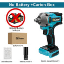 Brushless Electric Impact Wrench Cordless Electric Screwdriver 1/2 inch Socket Power Tools for Makita 18V Battery. - Gisam 1000N.M