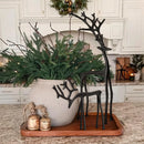Christmas Decorations Black Reindeer Statues Modern Alloy Xmas Figurines Elegant Indoor Holiday Decor Table Centerpieces Xmas