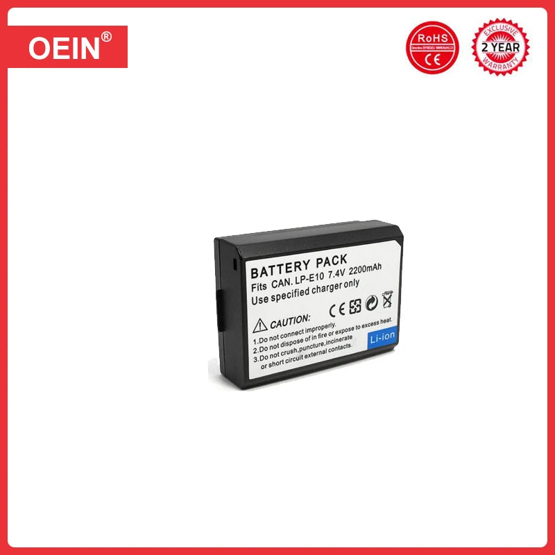 Digital Camera Battery for Canon EOS 1100D 1200D 1300D 2000D 4000D Rebel T3 T5 T6 KISS X50 X70 Battery. - 4Pcs LP-E10 LPE10 LP E10