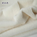 Plain Faux Fur Fabric Smooth Clothes Coats Dolls Sewing Thickened Imitation  Rabbit Plush Textile Soft Silky.