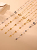 Nivora Fashion Long Chain Stainless Steel Necklacs For Women PVD Real Gold Plated Metal Female Collar Party Banquet Jewelry