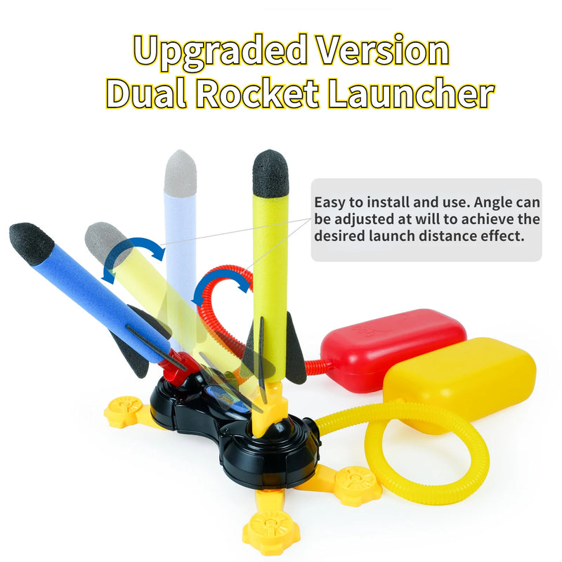 Toy Rocket Launcher for kids Jump Toys Eva Foam Rocket Parent Child Interaction Sports Toy Outdoor Game Play Set for Kid Adult