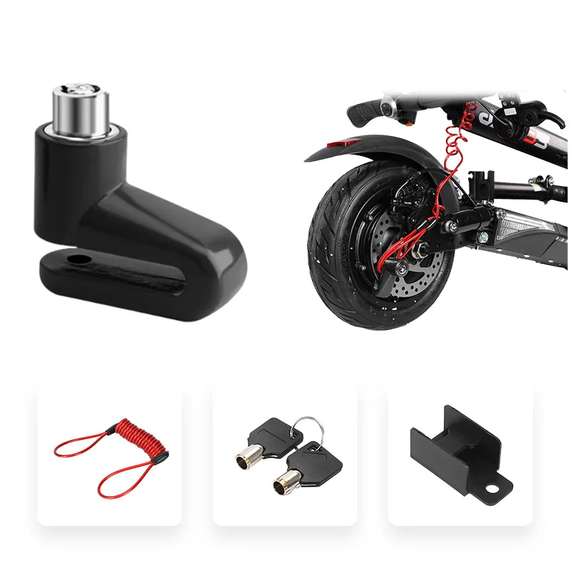 Anti-Theft Disc Lock with Security Reminder Cable For Xiaomi M365 Electric Scooter Bike Bicycle Motorcycle Mini Disc Brake Lock