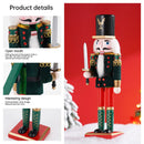 30CM Nutcracker Wooden Soldier Doll Puppet Creative Craft Holiday Christmas Gift Desktop Ornament New Year Home Decoration