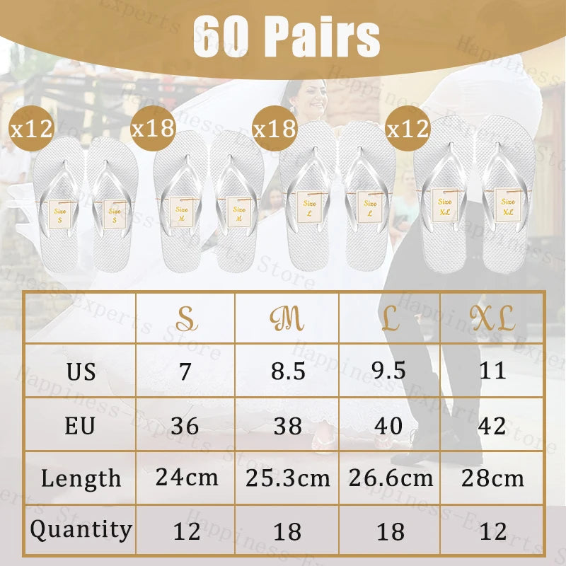 Wedding flip flops for guests, hotel spa wedding sandals, slippers