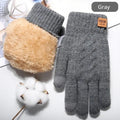 Winter Touch Screen Knitted Warm Glove Outdoor Anti Slip Cycling Driving Cold Proof Five Finger Glove Fashion Solid Glove Unisex