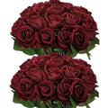 Bouquet of real looking artificial silk roses
