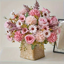 7-Forked Artificial Rose Hydrangea Handheld Flower Fillet Rose Dried Flower Silk Flower Daisy Wedding Decoration Flower Bouquet