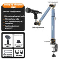 Mic Boom Arm Microphone Stand for Blue Yeti FIFINE AM8 K669B HyperX QuadCast SoloCast AT2020 Shure SM7B MV7 and Other Microphone