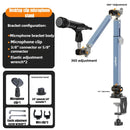 Mic Boom Arm Microphone Stand for Blue Yeti FIFINE AM8 K669B HyperX QuadCast SoloCast AT2020 Shure SM7B MV7 and Other Microphone