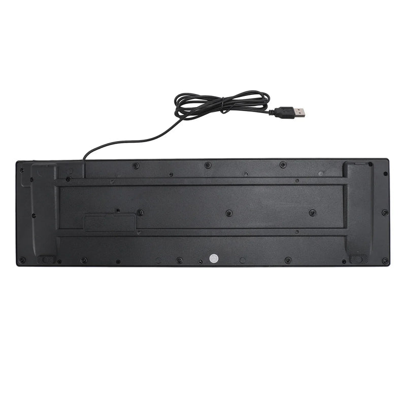 104 Keys USB Wired Keyboard English/Russian/Spanish/French Language Ergonomic Design Gaming Keyboard for Office Laptops Desktops