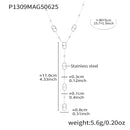 Nivora Fashion Long Chain Stainless Steel Necklacs For Women PVD Real Gold Plated Metal Female Collar Party Banquet Jewelry