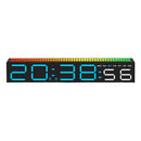 LED Clock Dual Alarm Colorful Table Clock RGB Lamp LED Strip Lights Pickup Light Sound Control Music Rhythm For Desktop Light