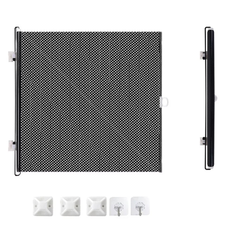 Retractable Indoor Pet Safety Gate Wide, Mesh Fence for Dogs & kitten, Mounting Accessories Included for Doors & Hallways