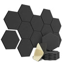 HexagonalSelf-adhesive Acoustic Panels Sound Proof Foam Panels Y-Lined Design to Absorb Noise Eliminate Echoes Black. - 12/6/1piece