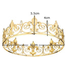 Vintage Men's Royal King Crown Queen Tiara Crown Bridal Prom Accessories Metal Prince Crowns Tiaras Full Round Party Accessories - BUY ABROAD NOW