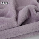 Plain Faux Fur Fabric Smooth Clothes Coats Dolls Sewing Thickened Imitation  Rabbit Plush Textile Soft Silky.