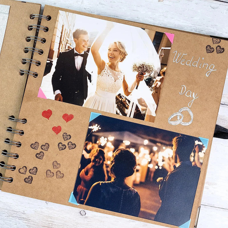 Craft Album Scrapbooking Paper Picture Album for Wedding Anniversary Gifts Photo Albums Scrapbook Folding Page DIY Albu