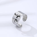 Cross-border French vintage pig nose ring stainless steel European and American fashion polished mirror design opening