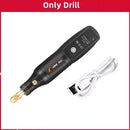 Dremel tool, cordless drill, rotary tool, mini electric drill.