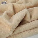 Plain Faux Fur Fabric Smooth Clothes Coats Dolls Sewing Thickened Imitation  Rabbit Plush Textile Soft Silky.