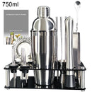 13-22Pcs 750ml 600ml Boston Cocktail Shaker Bar Tools Wine Mixer Set Bartender Cocktail Shaker Tool Kit with Holder