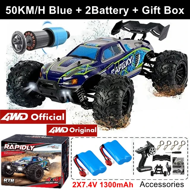 Remote Control Car Off Road 4x4 RC High Speed Buggy Truck Super Brushless 50 or 80KM/H Fast Drift Racing Toy Kids Adults. - 4WD